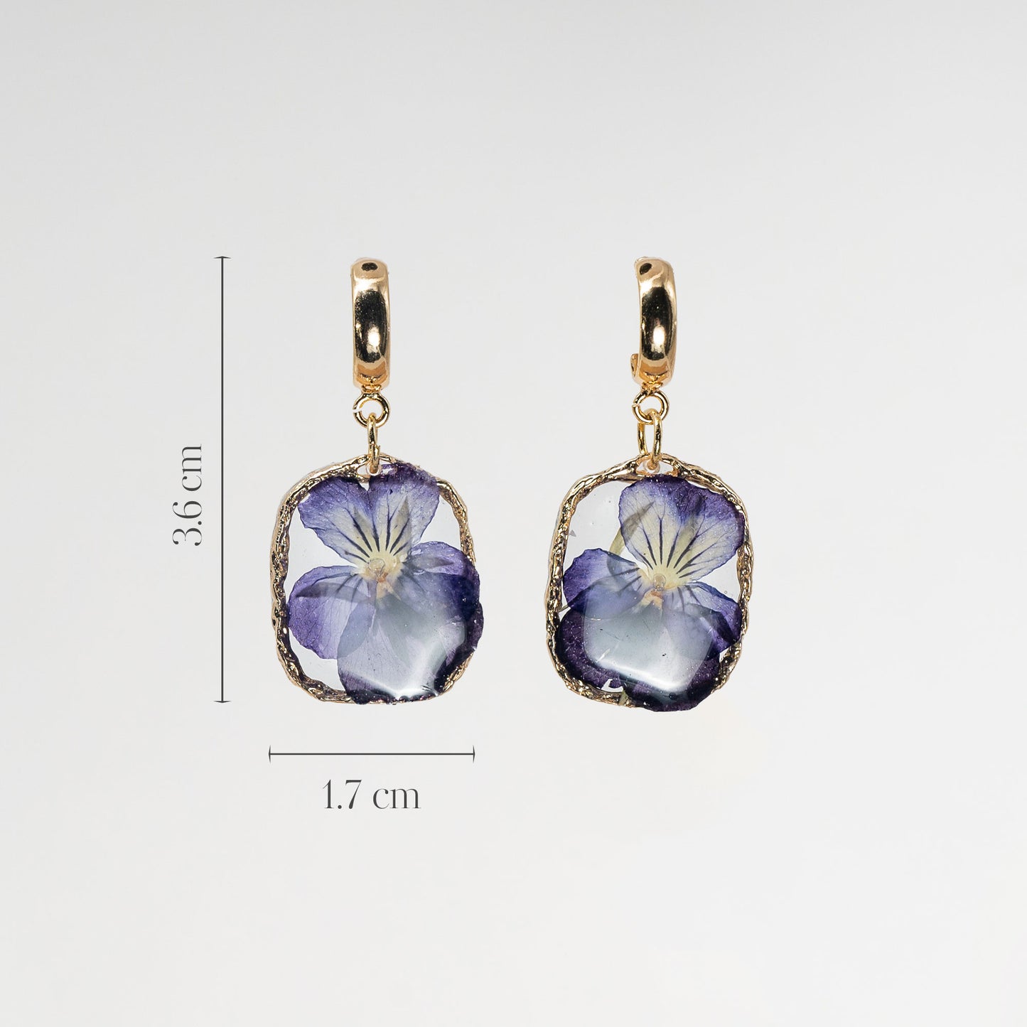 Unity Range - Pressed Flowers Resin Earrings