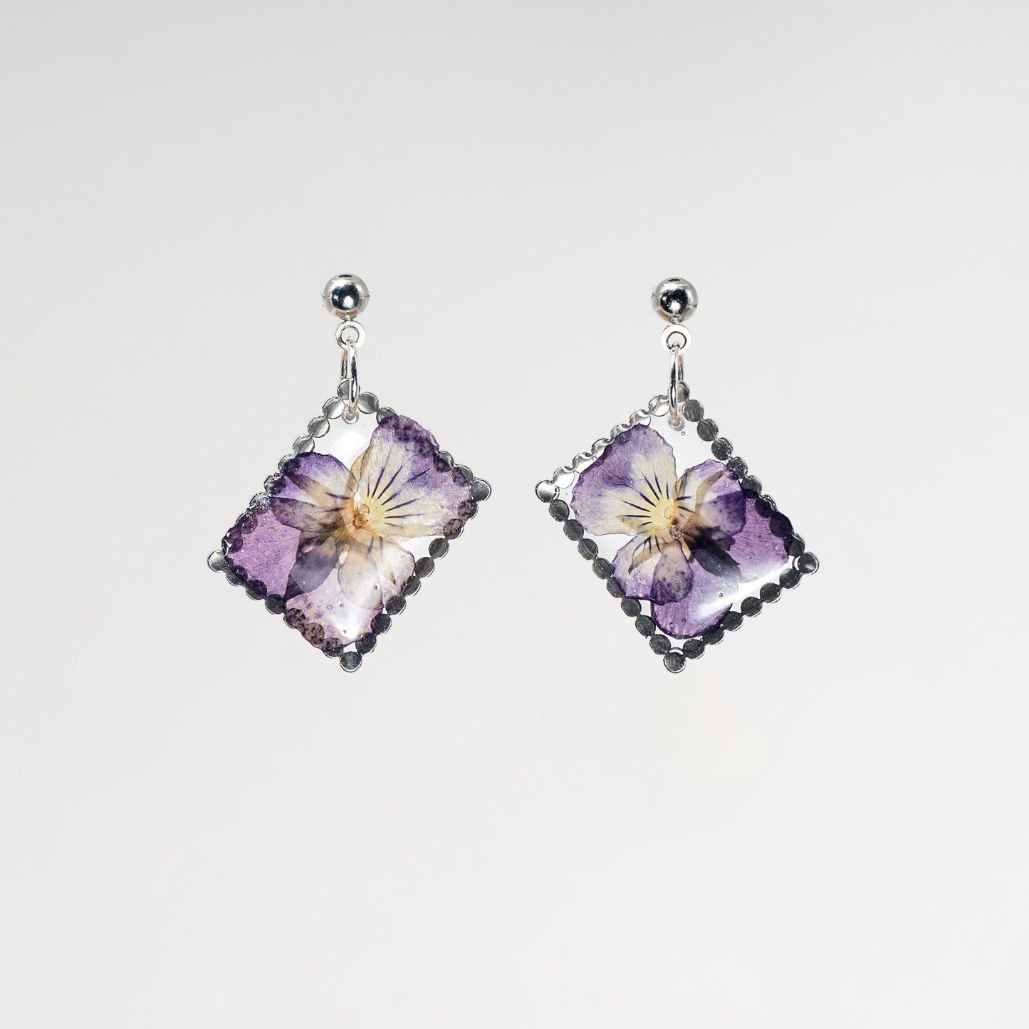 Unity Range - Pressed Flowers Resin Earrings