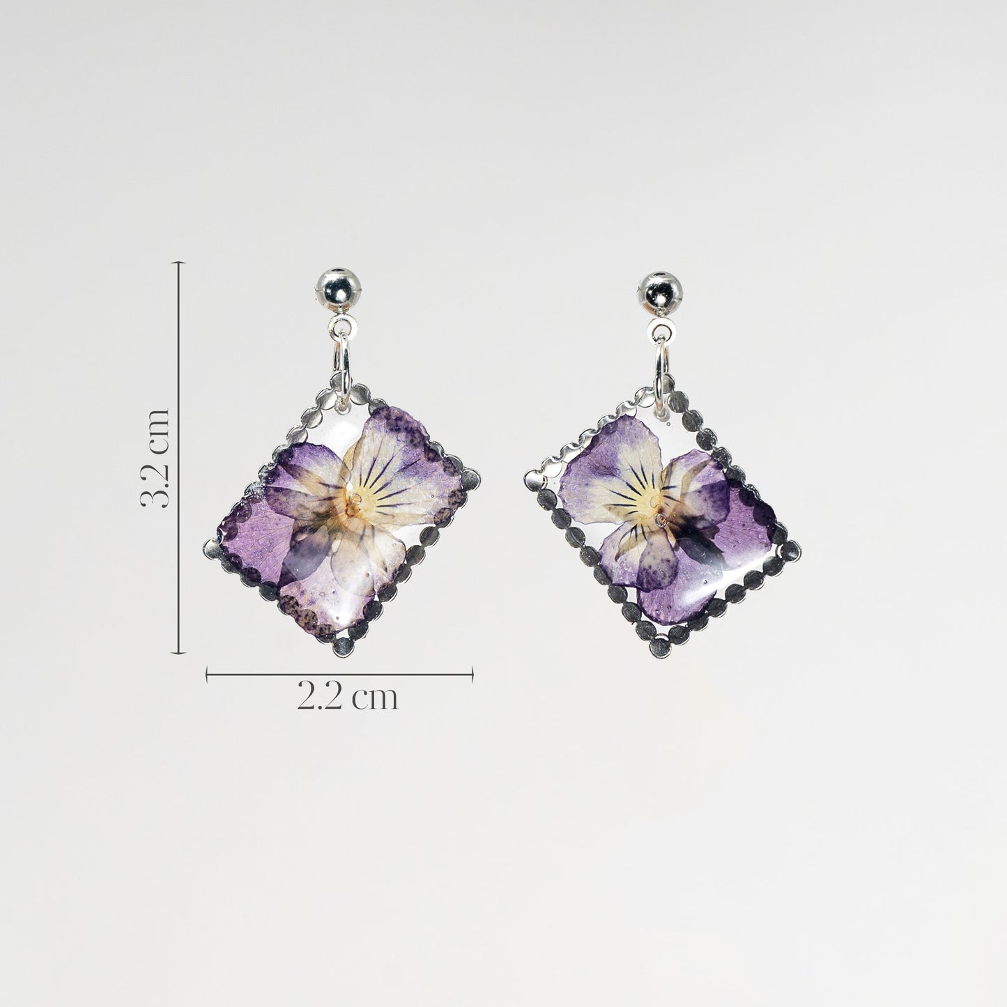 Unity Range - Pressed Flowers Resin Earrings