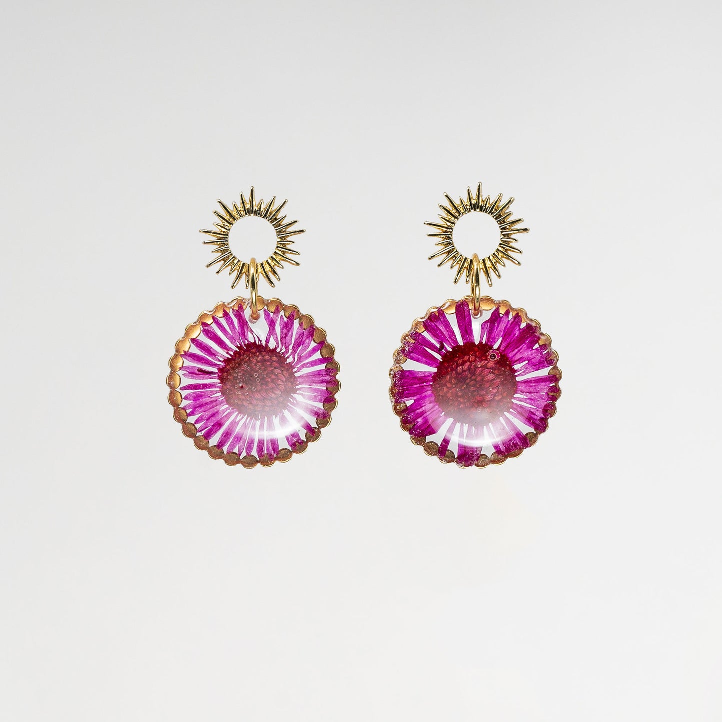 Unity Range - Pressed Flowers Resin Earrings