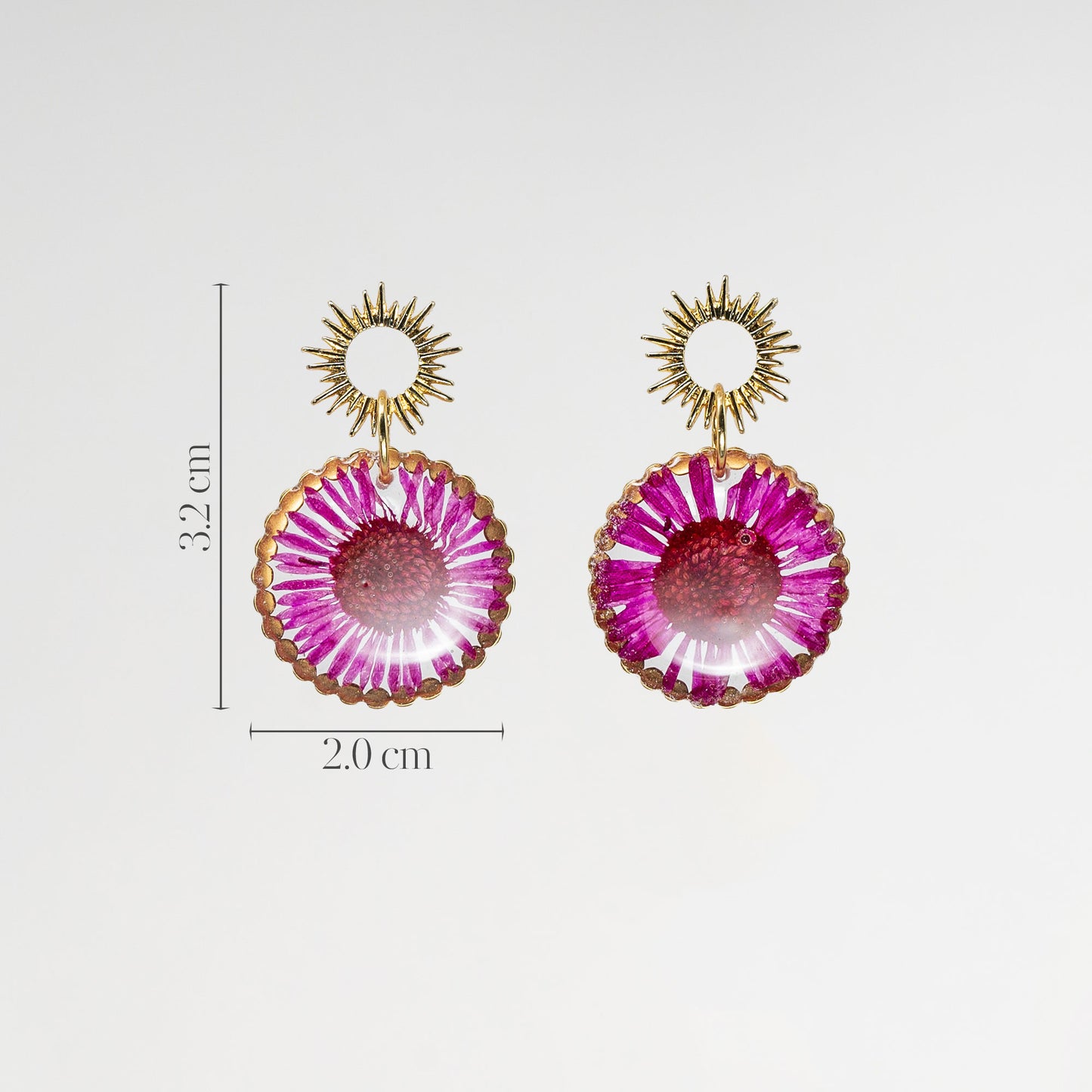 Unity Range - Pressed Flowers Resin Earrings