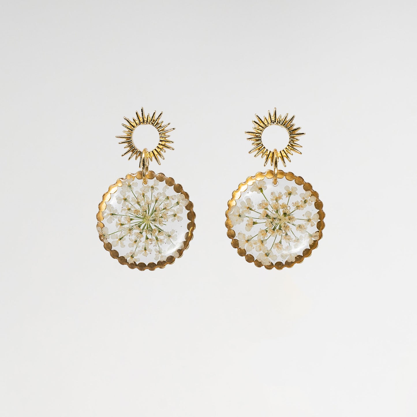Unity Range - Pressed Flowers Resin Earrings