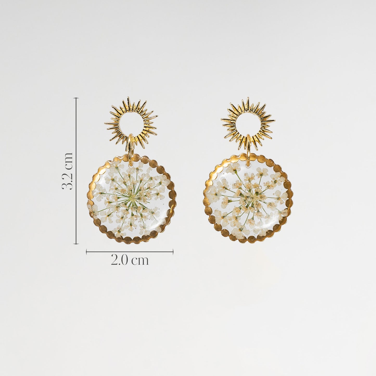 Unity Range - Pressed Flowers Resin Earrings