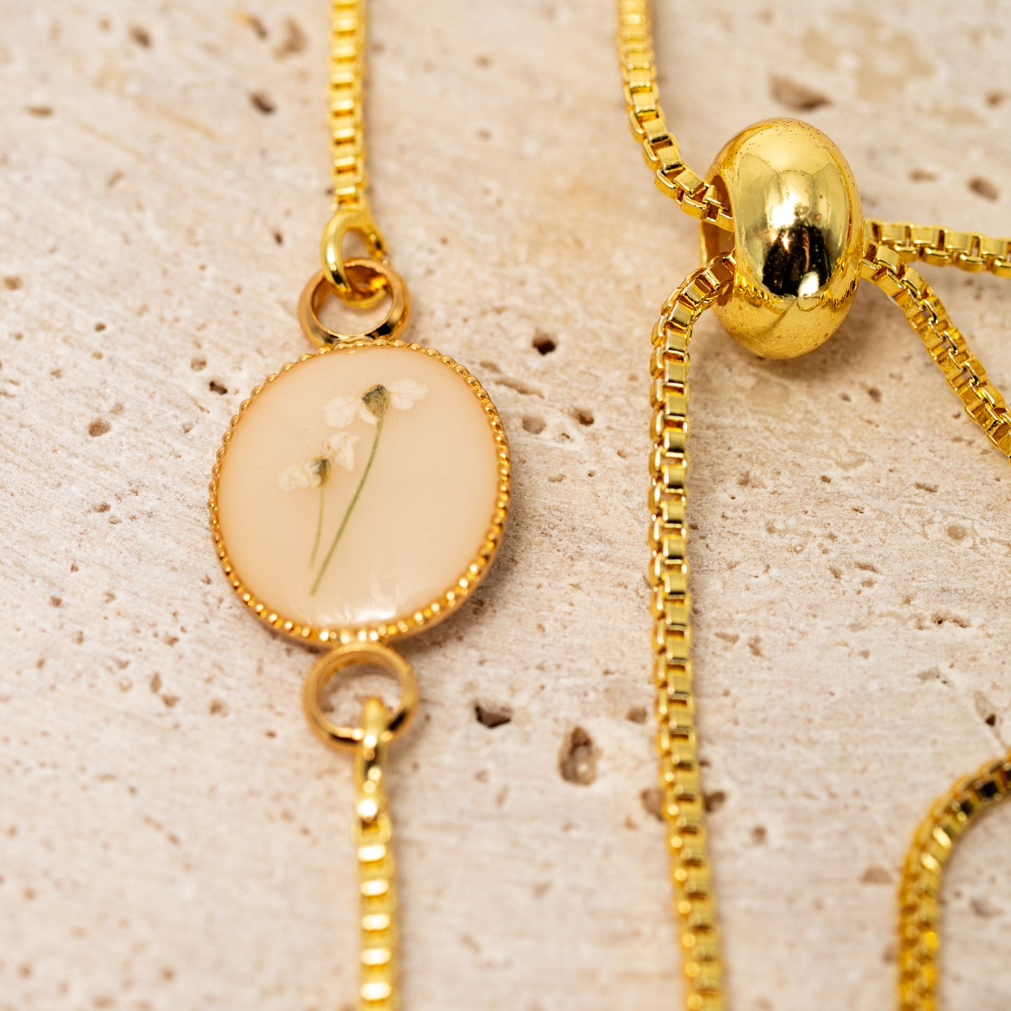 Pressed Flowers Adjustable Bracelets