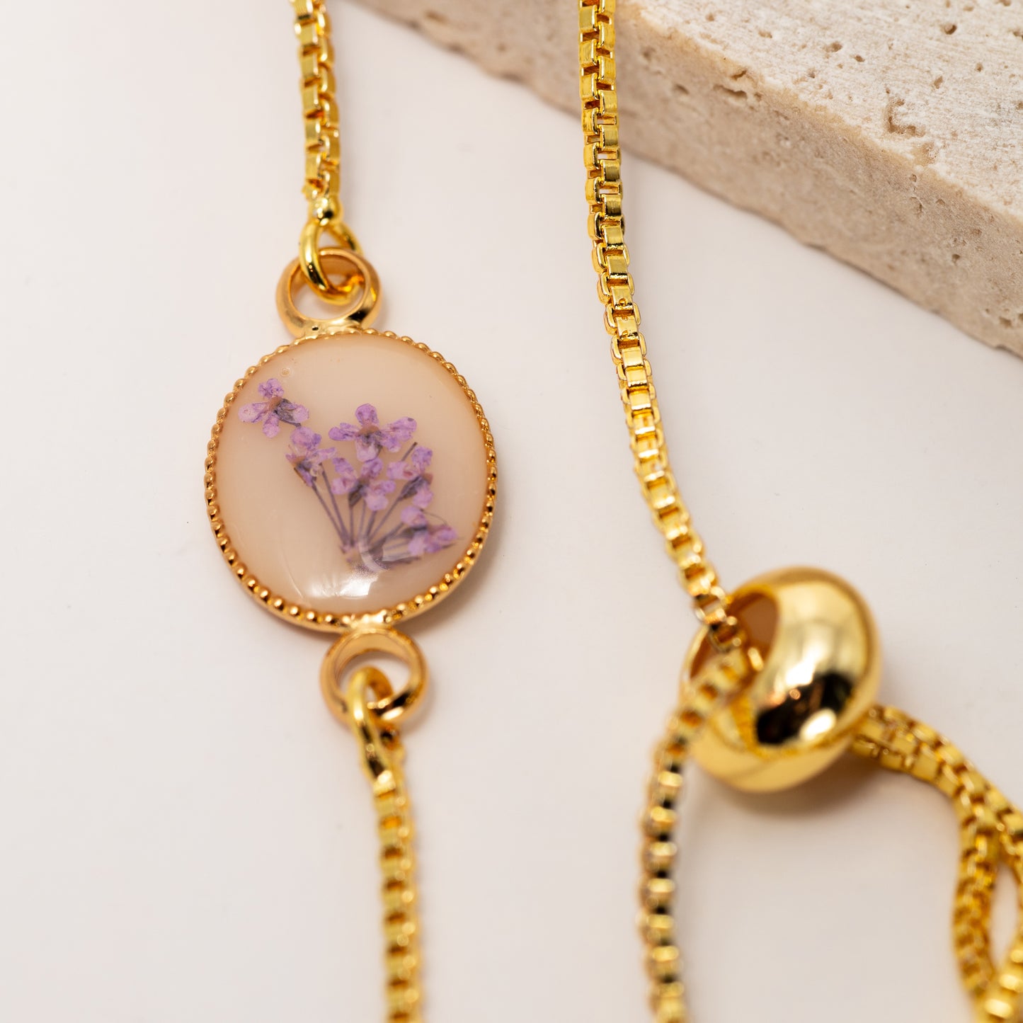 Pressed Flowers Adjustable Bracelets