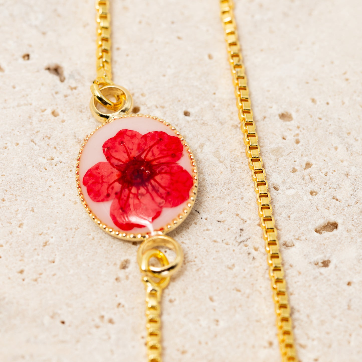 Pressed Flowers Adjustable Bracelets